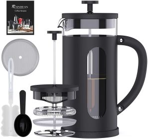 Mini French Press 12 oz, Small French Press Coffee Maker 350 ml, Heat Cold Coffee Brewer Camping Coffee Press