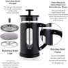 Mini French Press 12 oz, Small French Press Coffee Maker 350 ml, Heat Cold Coffee Brewer Camping Coffee Press