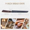 9 Inch Bread Knife Serrated Edge High Carbon Stainless Steel Forged Cutter for Homemade Crusty Bread  (Amazon Platform Banned)