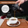 Mini French Press for 12oz Small French Press Coffee Single-Serve Maker with 4 Level Filtration System Borosilicate