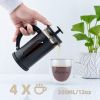 Mini French Press 12 oz, Small French Press Coffee Maker 350 ml, Heat Cold Coffee Brewer Camping Coffee Press