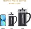 Mini French Press 12 oz, Small French Press Coffee Maker 350 ml, Heat Cold Coffee Brewer Camping Coffee Press