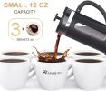 Mini French Press 12 oz, Small French Press Coffee Maker 350 ml, Heat Cold Coffee Brewer Camping Coffee Press