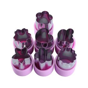 7 Piece Fruits and Vegetable Cutter (Color: purple)