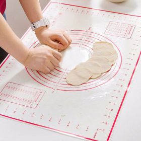 Silicone Non-stick Rolling Dough Mat Baking Pad Pastry Bakeware Kitchen Gadgets (size: Black_26*29cm)