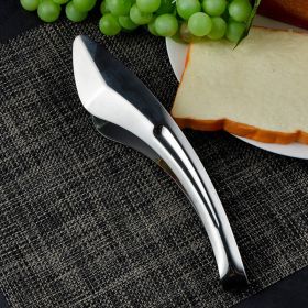 Food Serving Tongs Stainless-Steel Premium Metal Ergonomic (size: small)