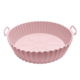 1/2 pcs Air Fryer Silicone Pot; Reusable Air Fryer Liners; Silicone Air Fryer Basket; Food Safe Air Fryer Accessories (Color: 1PCS Pink)