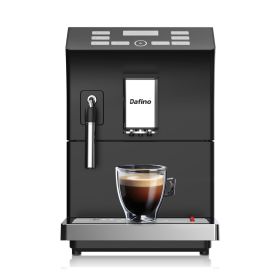 Dafino-205 Fully Automatic Espresso & Coffee Maker w/ Milk Frother;  Black (Color: Black)