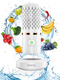 MYFYU Portable Fruit and Vegetable Washing Machine; USB Wireless Food Purifier Washing Cleaner; Fruit and Vegetable Wash for Home & Kitchen Gadgets (Color: White)