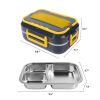 1.5L 40W Electric Heating Lunch Box Food Warmer Stainless-Steel Container Portable Food Heat Up for Office, Home, or Travel