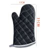 Oven Gloves 1 Pair Of Thick, Long, Heat-Resistant Insulated Gloves With Silver Coating